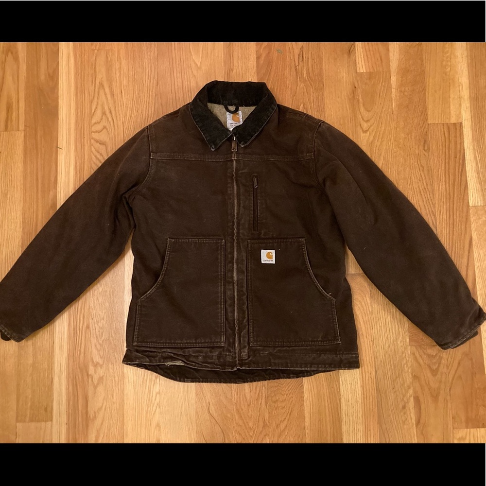 Rare!! Carhartt Women’s Sherpa-lined Dark Brown Jacket